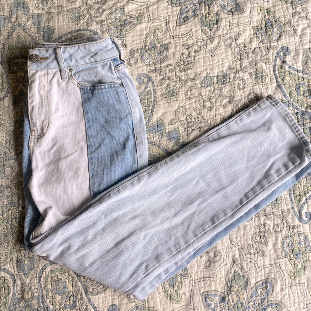 PacSun High Waisted Color Block Jeans